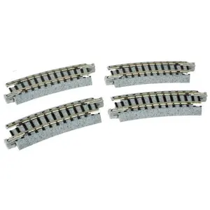 Kato 20-101 N Unitrack, 9-3/4", 249mm, Radius Curve 15 Degree, 4 per Package