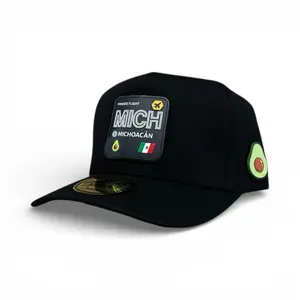 High-Quality Plated Adjustable SnapBack Cap - Michoacán Mexico State Design, Black Fashion Accessory, Casual Outfits Cap