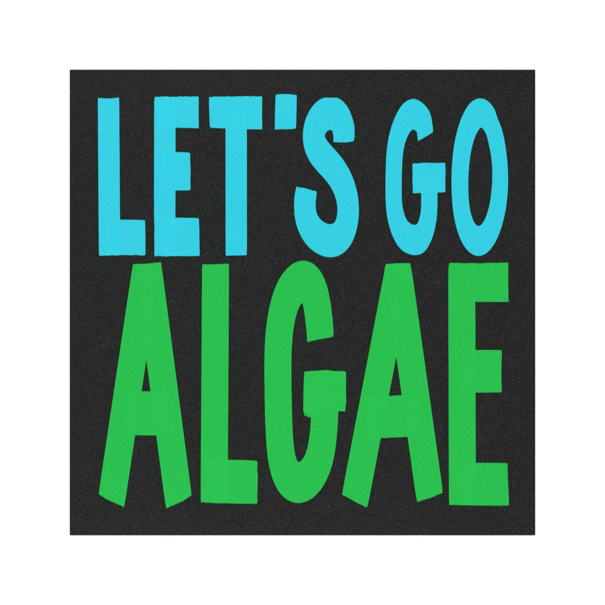 Let’s Go Algae PVC Magnetic Car Sticker, Mountable Ocean Marine Decal for Vehicles