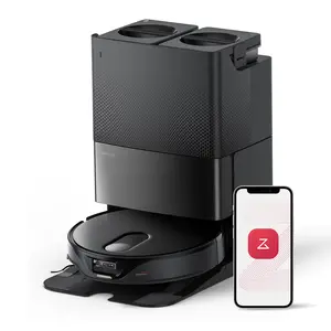 Roborock Qrevo Slim Robot Vacuum and Mop Combo, Advanced Obstacle Recognition, FlexiArm Side Brush & Mop, Auto Mop Washing & Drying, Self-Emptying