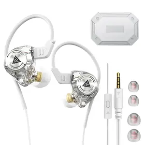 Upgrade Wired Gaming Earbuds , QKZ AK3 in Ear Monitor Headphone, Deep Bass Sound, Portable 3.5mm Wired Gaming IEM in-Ear Earphones Ear Buds, for Singers Musicians with MIC IEM for Music Video Calling