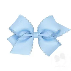 Wee Ones-Medium Grosgrain Moonstitch Hair Bow