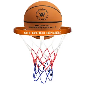 WAWAWEWA The Official Silent Basketball (Size 7) Bundle with Hoop