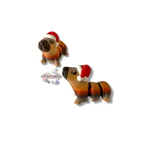 Christmas Miniature Friends Palm Sized 3D Printed Figurines Holiday Decor & Stockings Stuffers Festive Design