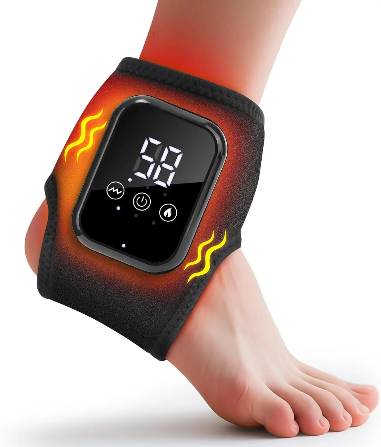 Ankle Heating Pad, Cordless Ankle Massager for Pain Relief, Heated Foot Brace Wrap with 3 Temperature Levels and 3 Vibration Modes for Men and Women, Auto Shut Off,back to school,back to school haul
