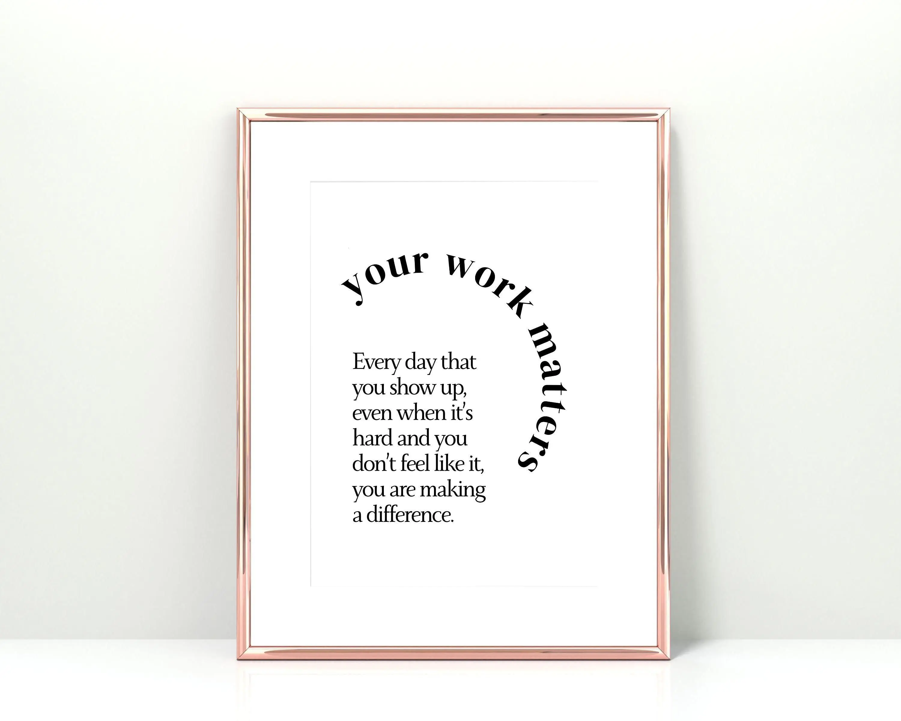 Making A Difference Print Motivational Poster Entrepreneur Wall Art Daily Reminder Print Uplifting Quote for Office Mentor Appreciation Gift