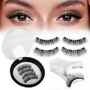 Magnetic false eyelashes, quantum magnet 3D thick eyelashes, cross-border eyelashes, magnetic eyelashes Amazon best-selling all-in-one box Eyelashes set