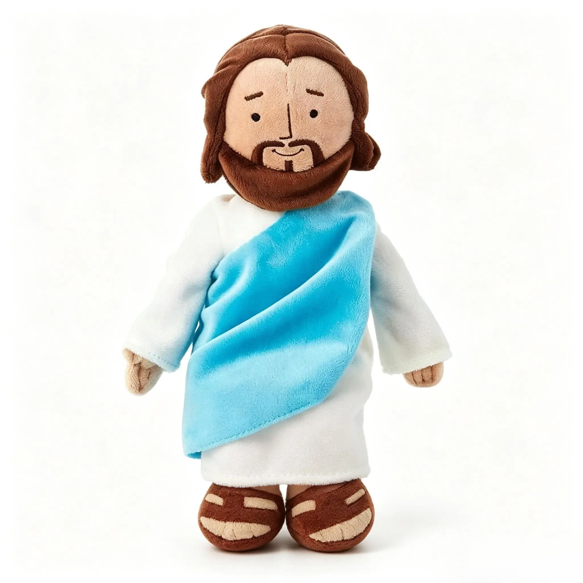 13-In Soft Gentle Jesus Plush Doll, Cute Expression Embroidered Face Polyester Fill Doll Form, Christian Religious Stuffed Toy for Kids, Faith-Inspired Cuddly Companion, Gift for Birthday Easter, Religious Gift, Unisex