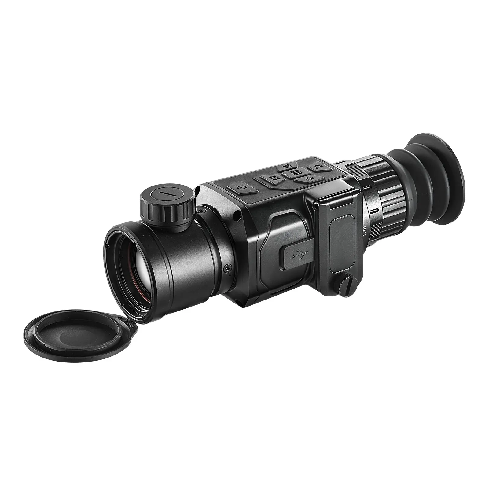 【Summerfinds】Thermal Imager Monocular for Adults, 1X-8X Zoom Outdoor Hunting Tool with 0.39-inch OLED Display, 1400mAh Battery, High-Definition Precision, IP54 Waterproof, Hotspot Tracking, Image Capture, JPG & MP4 Formats, Father's Day Gift Option