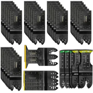 40 count Multitool  kit Includes Titanium Multi Tool  Use in  Plastics Metal  Removing Oscillating  with Quick Release Ideal Oscillating Tools Name Brands Replacement