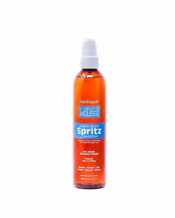 Unisex Fantasia Liquid Mousse Spritz Haircare Styling Mousse (10 oz) - Haircare Volume Spray, Non-Sticky Texture, Super Long-Lasting Hold, Frizz Control, Styling Gel Alternative, Texture Defining Styler, Mousse For Wavy Hair, Extra Strong Hold