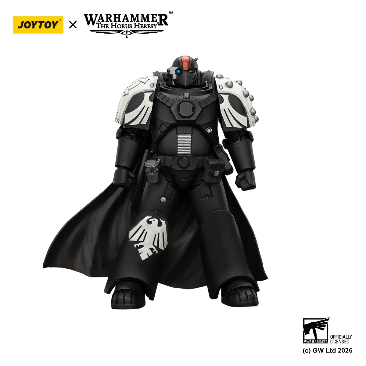 JOYTOY Warhammer The Horus Heresy 1/18 Raven Guard Mor Deythan Shade Action Figure with Nemesis Bolt Rifle (JT03967), Detailed Craftsmanship Gaming Character Figurines, Collectible Gifts for Hobbyists