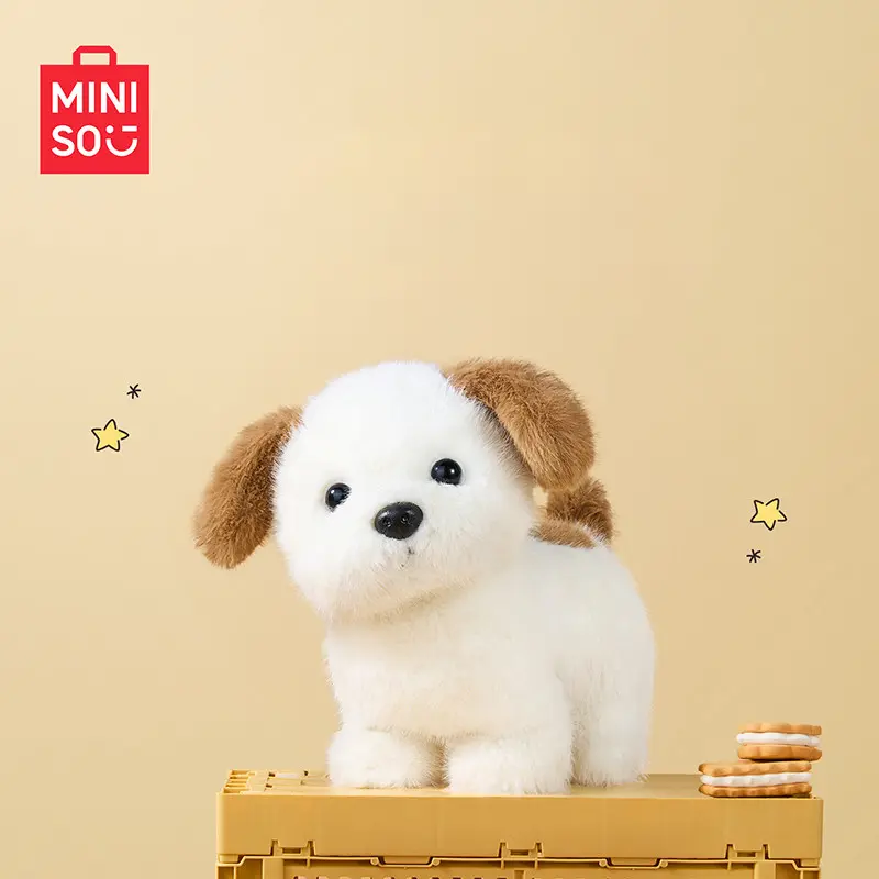 MINISO Proud & Sassy Puppy Soft Stuffed Animal - Cuddly Doll Gift, Fluffy Companion, Ideal for Girlfriend on Birthday, Valentine's Day, #Summervibes, Soft Stuffed Animals