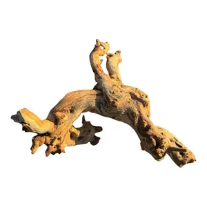 Natural Mopani Driftwood 6-8” Aquarium-Safe Wood for Aquascaping & Shrimp Tanks with Smooth Textures Dual-Tone Coloring Quick Sinking for Blackwater Look