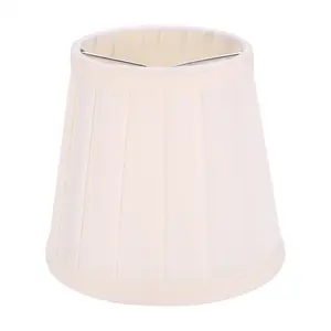 Fabric Chandelier Lampshade Holder Clip on Sconce Beside Bed Lamp Hanging Light, light yellow