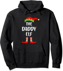 The Daddy Elf Christmas Party Matching Family Group Pajama Pullover Hoodie - Phoebeumba Shop 78B09KP43D1Q