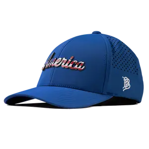 America Script Curved Brim Performance Hat