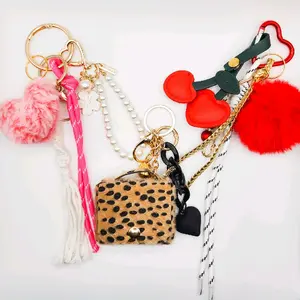Ashley Jade Luxe Keychains Handmade Cute Designs for Girly Girls Colorful Purse Charms Bag Charms with Detailed Charm and Bead Work Glossy Premium Hardware