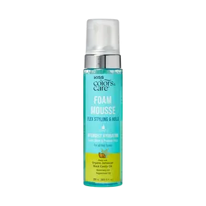 Kiss Colors & Care Foam Mousse | Flex Styling & Hold, Defining Mousse, Styling Mousse, Ideal For All Hair Types, 8.5 oz, Hair Care