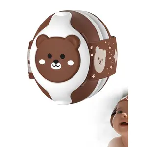 SQ-HPS007 Ear Protection,Bear Infant Headphones Noise Cancelling for Infant Hearing Protection Ages 0-36 Months with Adjustable Headband,25dB NRR Earmuffs,Ideal  Travel Essentials for Sleep