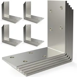 (25 Pcs) L Brackets Heavy Duty 12-ga, Angle Bracket 3"x3" Angle Iron Galvanized Corner Brace Large Corner for  90  L Shape Bracket for Furniture,Bed,Timber,Shelf