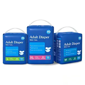 Adult Diapers with Tabs, Heavy Absorbency Incontinence Diapers, Unisex for Men & Women, Quick Liquid Lock, Super Soft, Size M/L/XL, 10 Count Per Pack