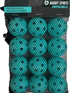 Mini Popper Balls. Plastic Baseballs Made of Impact Resistant and Rebounding Material, Practice Baseballs for Hitting & Training (Pack of 12 Mini Baseball Training Balls)