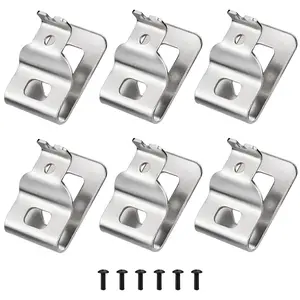 304 Stainless Steel Dewalt Belt Clip Replacement Pack of 6 with Screws, Fits Dewalt 20v Drill Bits Dcn980 Dcn985 L2 Models Mounting Brackets