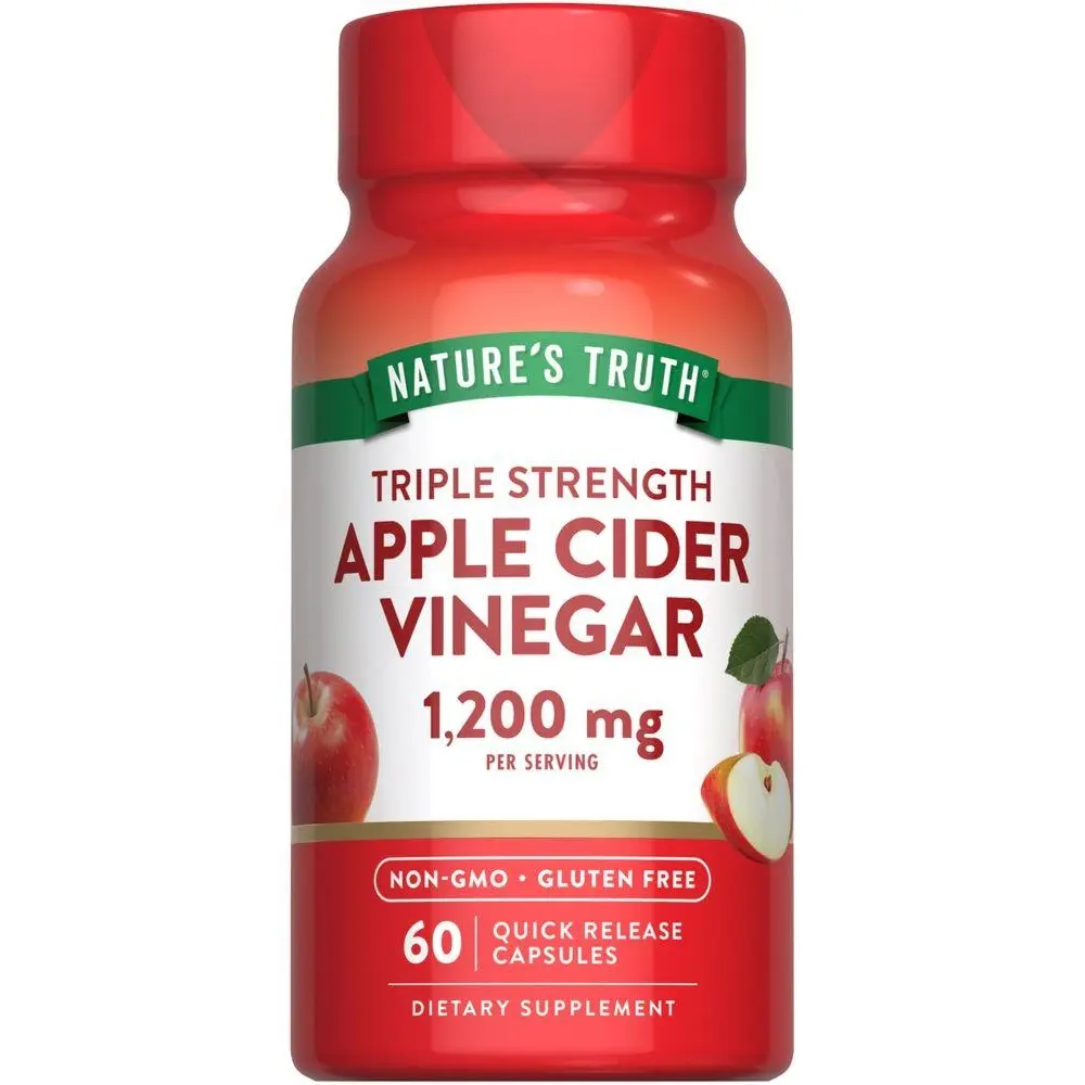 Nature's Truth Apple Cider Vinegar - 1200 mg - Quick Release Capsules - Non-GMO & Gluten Free Supplement Nature's Truth Apple Cider Vinegar - 1200 mg - Quick Release Capsules - Non-GMO & Gluten Free Supplement