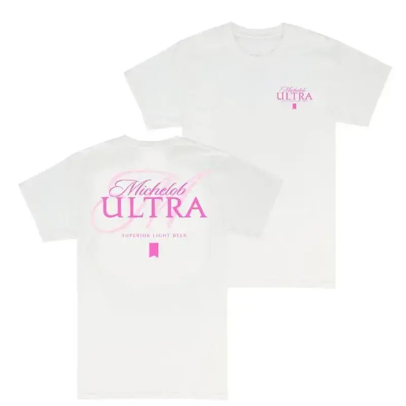 Michelob Ultra Pink Color T- Shirt  - 2 Side - Mix And Match - From Classic To Bright,  For Men and Women shirt, Vintage Faded T-Shirt, Graphic Tee, Relaxed Fit Outfit