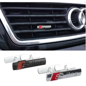 Car Front Grille Metal Emblem Decoration, Vehicle Exterior Decoration for Audi A4 B5-B9 A1 A3 A6 C5-C7 A5 A7 A8 Q3 Q5 Q7 Quattro Sline S3 S4 S5 S6 S7 S8 RS3-RS8 SQ3-SQ7 RSQ3-RSQ7 TT TTS TTRS Accessories