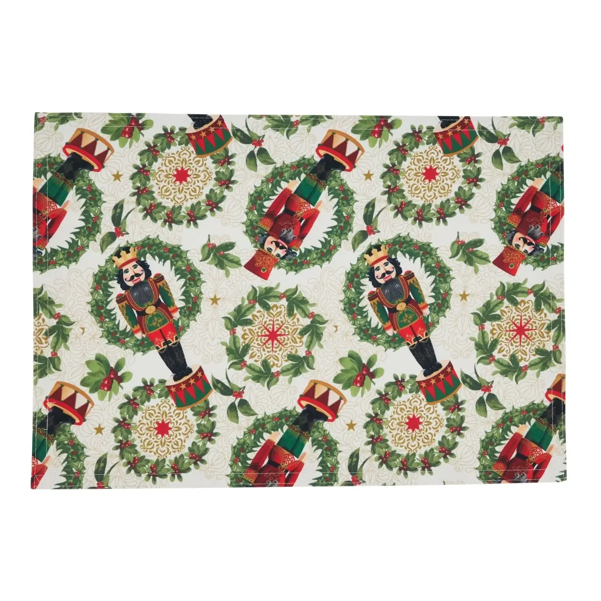 Saro Lifestyle 3232.RG1420B Nutcracker Design Tableware Placemats, 20x0.25x14 in, Red - Set of 4