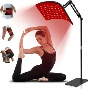 INTEO Red Light Therapy Device with Detachable Panel & Stand, 120 LEDs (660nm & 850nm), Adjustable Timer & Power Levels, for Face, Back & Full Body, Muscle Recovery, Pain Relief, Circulation & Sleep Improvement