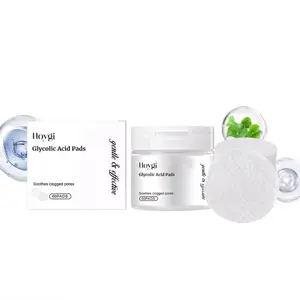 Glycolic Acid Exfoliating Pads Brightening & Hydrating Facial Cleansing Wipes with Niacinamide