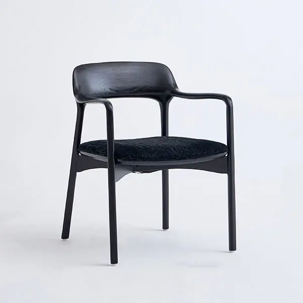 HG PLVTII Ergonomic Armrest Dining Chair, Minimalist Modern Aira Style Kitchen Seat for Dining Rooms, Kitchens, Café Spaces