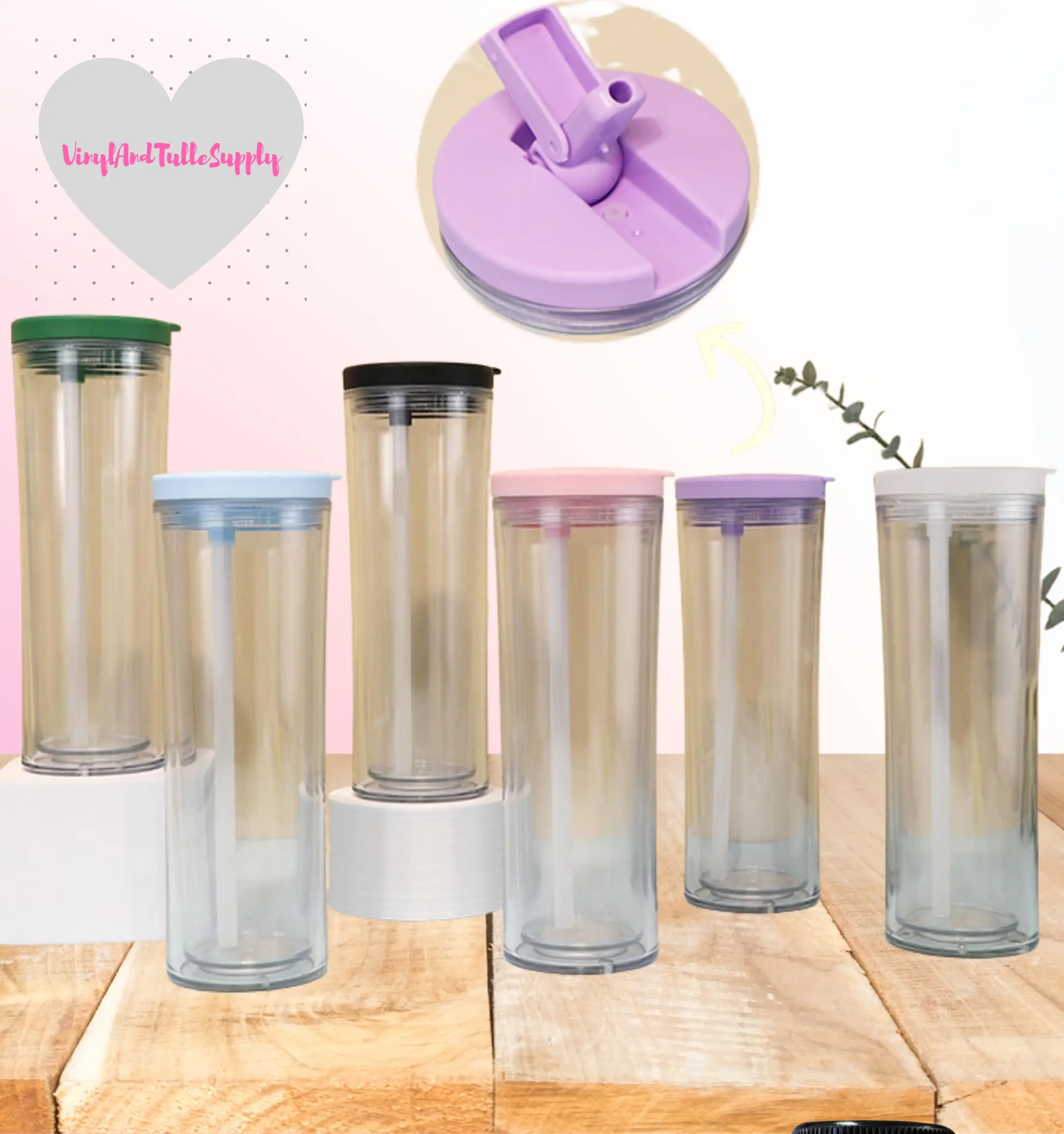 25oz Portable Flip-Top Acrylic Reusable Water Bottle Tumbler, Washable Snow Globe Kitchen Drinkware
