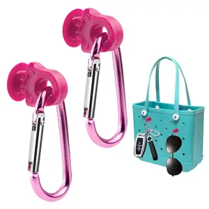 2 PCS Hooks Set Accessories Compatible for Beach Bag, Beach Bag Accessories, Insert Carabiner Key Chain Holder Charms, Compatible for Small & Large Beach Bags keychains