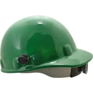 Honeywell Fibre-Metal ANSI Type I Class G 8-Point Ratchet Hard Hat Size 6-1/2 to 8, Plastic, Green E2QRW74A000