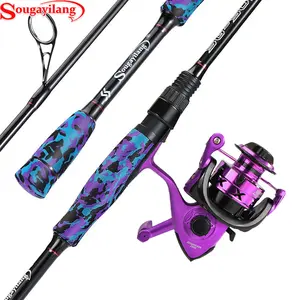 Sougayilang Fishing Rod and Reel Combo, Bait Tackle Kit for BassStainless Steel Guides Fishing Pole with Spinning Reel Combo for Bass Fishing