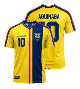 [Custom Name & Number] 2026 Ecuador 3D Soccer Jersey, Eagle Crest Aztec Pattern, Tricolor Fan Shirt, Gift for Soccer Lover and Player, Game Day Outfit