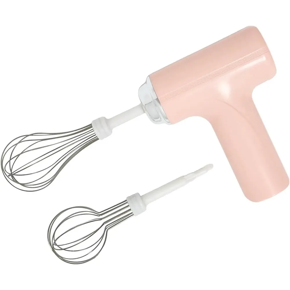 Cordless Handheld Whisk Mixer - USB Rechargeable, 3-Speed High Speed Portable Kitchen Egg Beater with Dual Interchangeable Sticks, Kitchen Supplies for Daily Cooking, Home Bakers