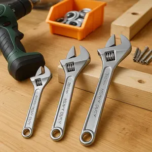 Adjustable Wrench Set | Crescent Tools for Plumbing & DIY, Includes Large, Small Pliers & Self-Locking Wrenches