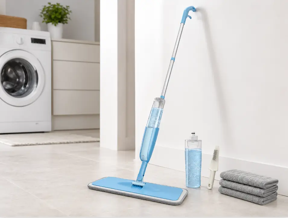 Spray Mop for Floor Cleaning, Refillable Wet & Dry Mop with 3 Washable Pads and 360° Rotating Head for Hardwood, Tile & Laminate