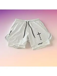 Lyfted's Christian Shorts White Breathable Quick-Drying