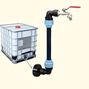 Universal Ibc Tote Adapter Kit, Bronze Flush Arm Connector, Pe Pipe Connection, Durable & Rust-Resistant, for Water Tanks, Aquariums, Bathtubs, Water Hose, Leak Proof Hose