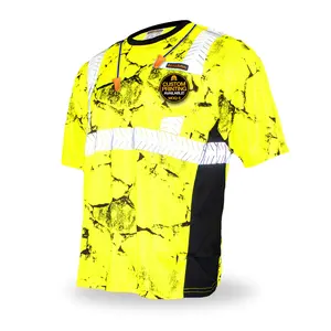 KwikSafety UNCLE WILLY'S WALL Safety Shirt (Limited Edition Camo Design) Class 2 Menswear ANSI OSHA Hi Vis Reflective Crewneck - Model No.: KS4405