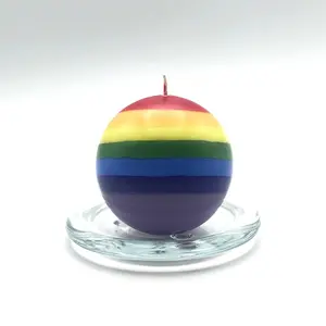 Rainbow round Candle Rainbow round Candle