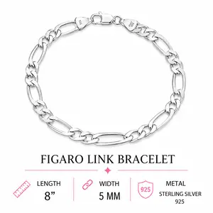 Figaro 925 link bracelet