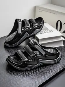 Men's Comfortable Casual Sandals Slippers, Vintage Hollow Out Design, Soft Fisherman Shoes, All Season Wear, Unisex Beach Slippers