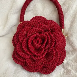 Handmade Red Rose Purse